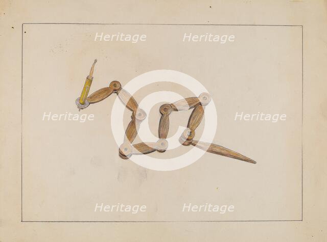 Candlestick, c. 1935. Creator: Benjamin Resnick.