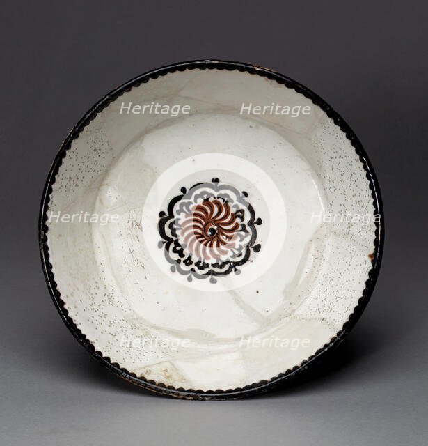 Bowl with Rosette, present-day Uzbekistan, 10th century. Creator: Unknown.