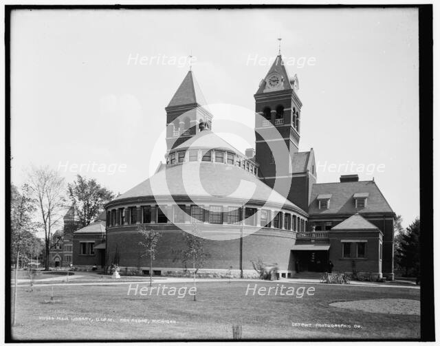 Main library, U. of M., Ann Arbor, Michigan, between 1890 and 1901. Creator: Unknown.