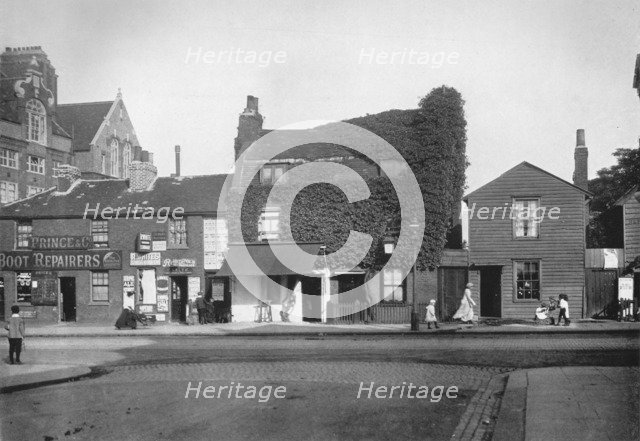 'Old Cottages in Merton Road, Tooting', c1890, (1912). Artist: Unknown.