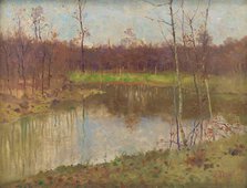 Landscape with a Fishpond, 1913. Creator: Gustav Mally.