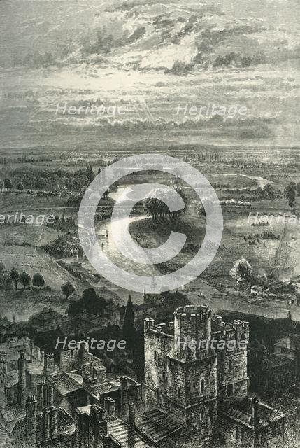 'The Thames Valley, from the Round Tower', c1870.