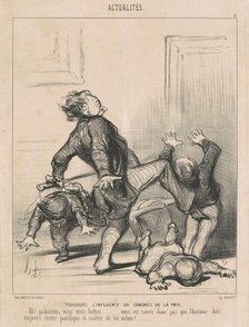 Toujours l'influence du congrès de la paix ..., 1849. Creator: Honore Daumier.