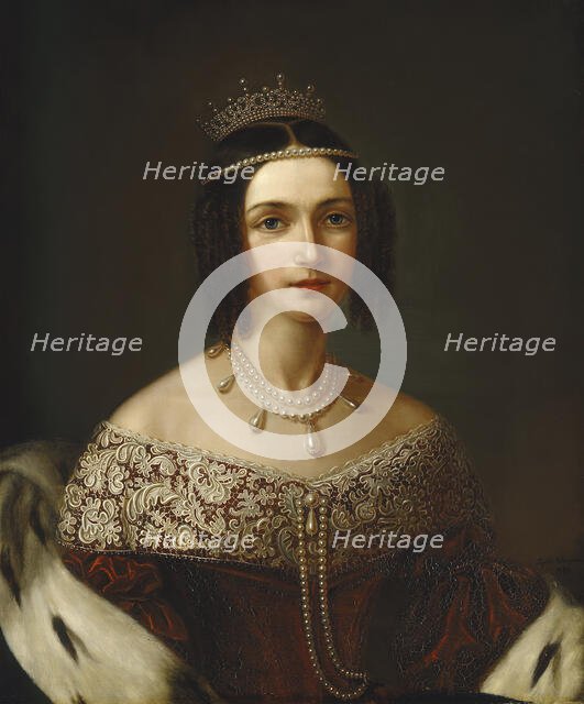 Josefina, 1807-1876, Queen of Sweden and Norway, Princess of Leuchtenberg, 1841. Creator: Sophie Adlersparre.