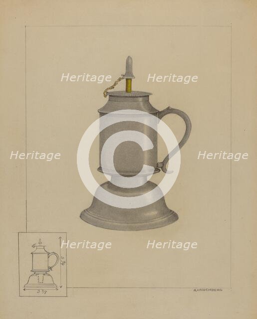 Petticoat Lamp, c. 1936. Creator: A. Zaidenberg.