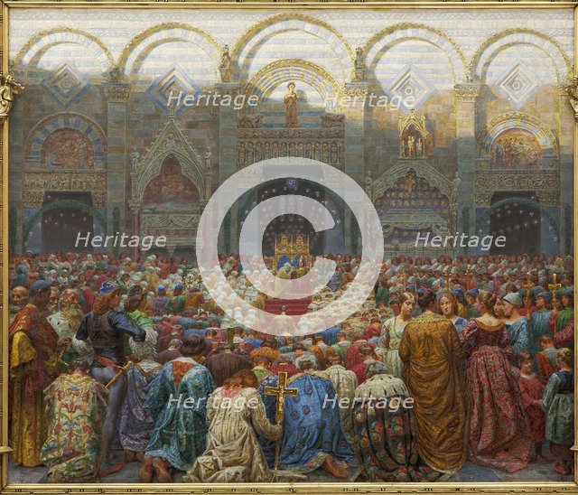 The Mystical Wedding between the Bishop and the Abbess of Pistoia. Artist: Zahrtmann, Kristian (1843-1917)