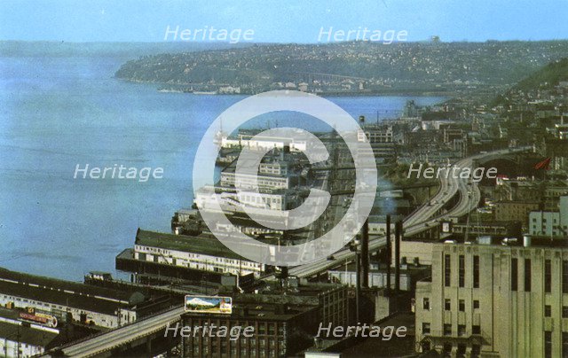 Harbor Freeway, Seattle, Washington, USA, 1957. Artist: Unknown