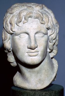 Marble portrait of Alexander the Great, Hellenistic Greek, 2nd-1st century BC. Artist: Unknown
