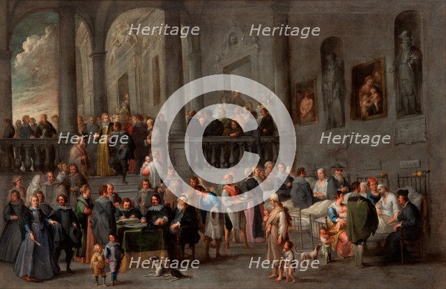 To Visit the Sick, c. 1640. Artist: Wael, Cornelis, de (1592-1667)