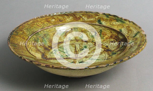 Tricolor Bowl, Byzantine, 14th century. Creator: Unknown.