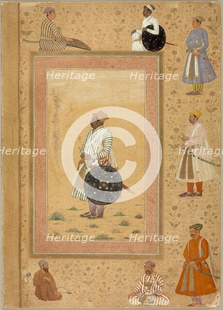 Rao Chattarsal of Bundi (?), Folio from the Late Shah Jahan Album (image 2 of 3), 1500-1544 (recto). Creator: Balchand.