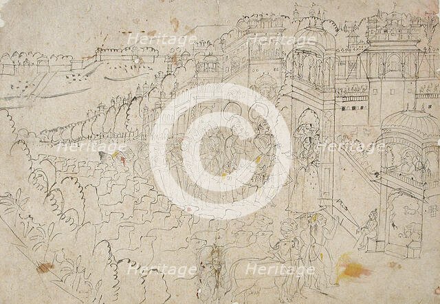 Krishna's Arrival at Mathura, between 1775 and 1800. Creator: Unknown.