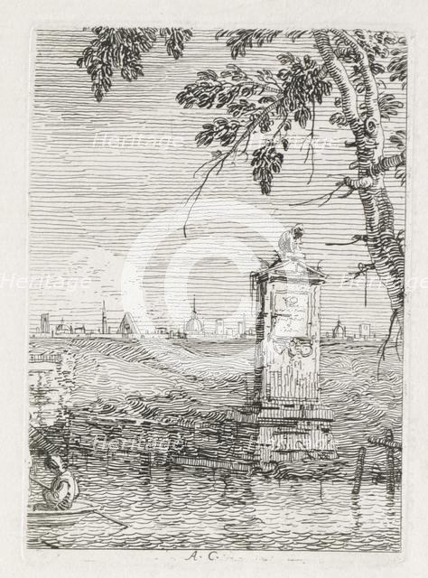 Views: The Little Monument under a Tree, 1735-1746. Creator: Antonio Canaletto (Italian, 1697-1768).