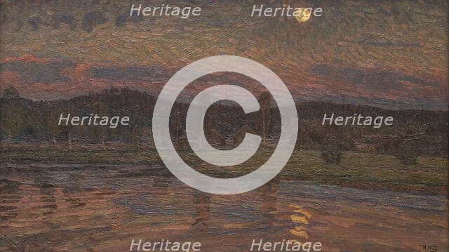 Moonlit Landscape, 1901. Creator: Herman Norrman.