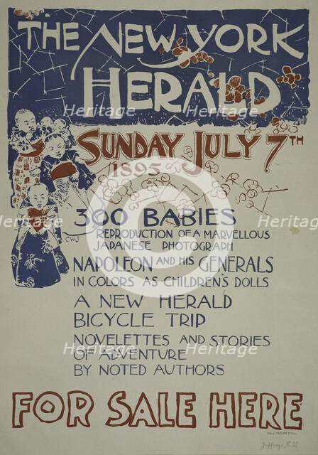 The New York herald. Sunday July 7th 1895, c1893 - 1897. Creator: Unknown.