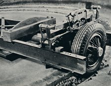 'A roadster tyre under test', 1937. Artist: Unknown.