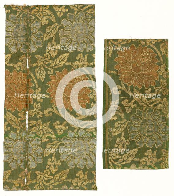 Textile Fragments, 1800s. Creator: Unknown.