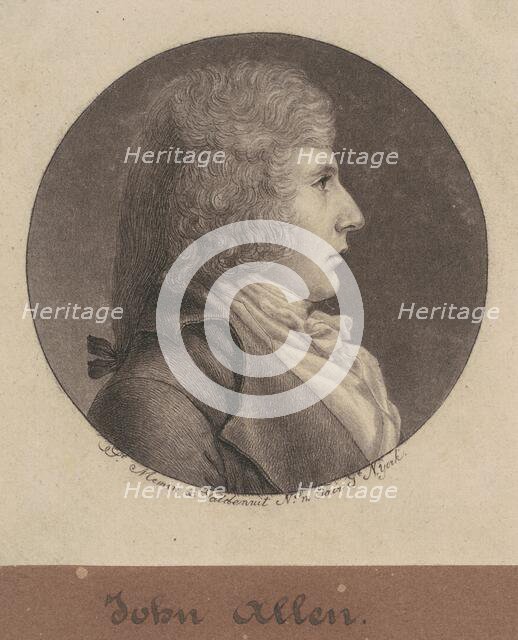 John Allen, 1796-1797. Creator: Charles Balthazar Julien Févret de Saint-Mémin.