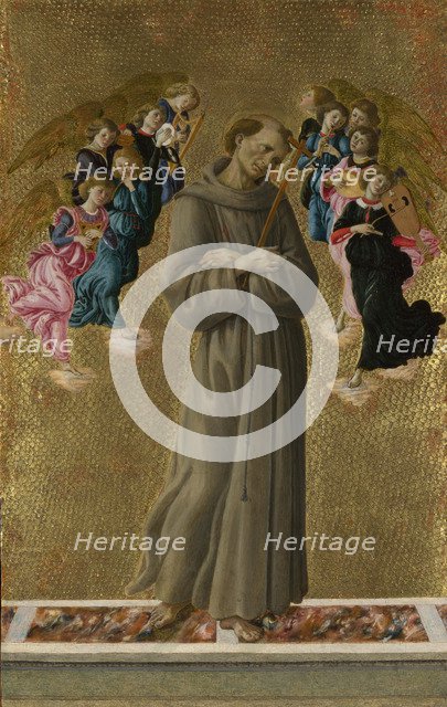 Saint Francis of Assisi with Angels, ca 1475. Artist: Botticelli, Sandro (1445-1510)