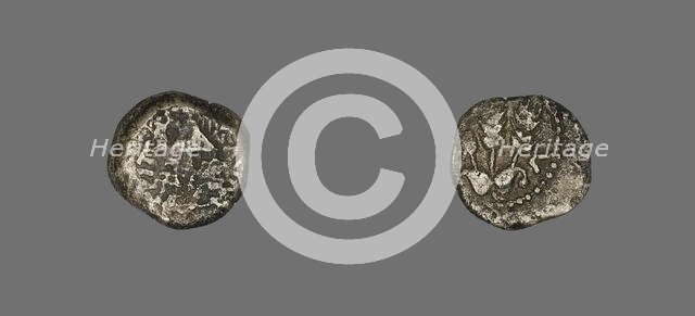 Coin Depicting a Parasol, 42-43, reign of King Herod Agrippa I (37-43). Creator: Unknown.