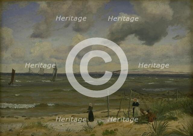 Hornbæk Strand in the North of Sealand, 1855. Creator: Vilhelm Kyhn.