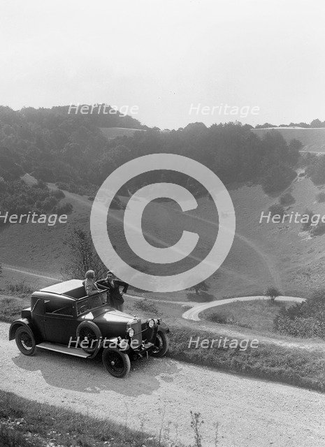 Kitty Brunell's Talbot 14/45, Box Hill, Surrey, c1930 Artist: Bill Brunell.