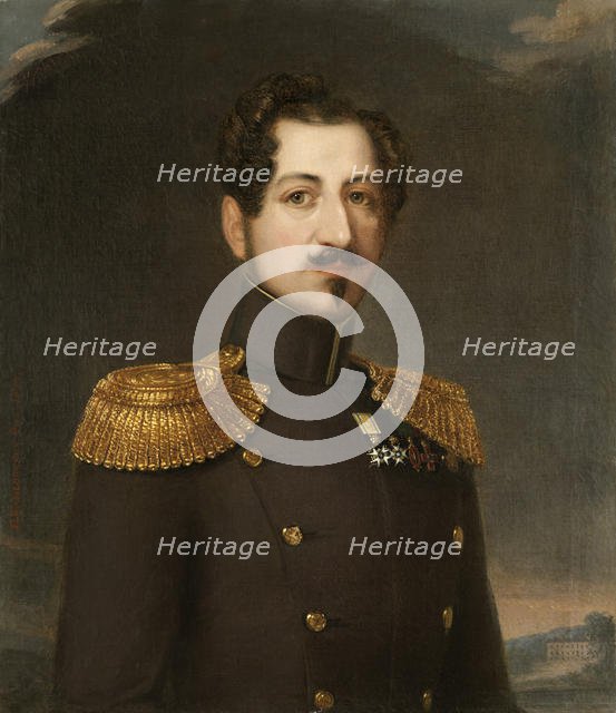 Portrait of Oscar I (1799-1859), King of Sweden and Norway, 1844. Creator: Wahlbergson, Erik (1808-1865).