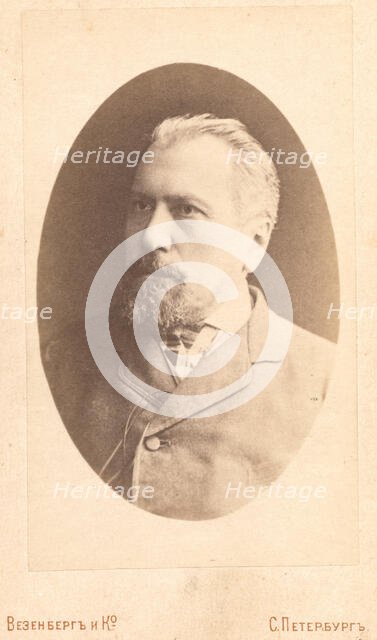 Stebnitski i, head-and-shoulders portrait, facing left, between 1880 and 1886. Creator: Unknown.