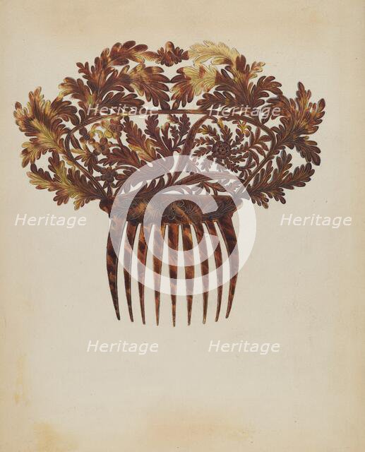 Comb, c. 1937. Creator: Jessie M. Benge.