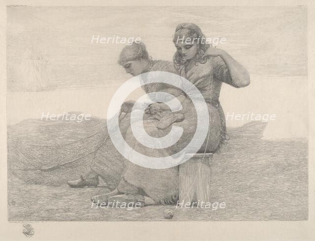 Mending Nets, 1888. Creator: Winslow Homer.