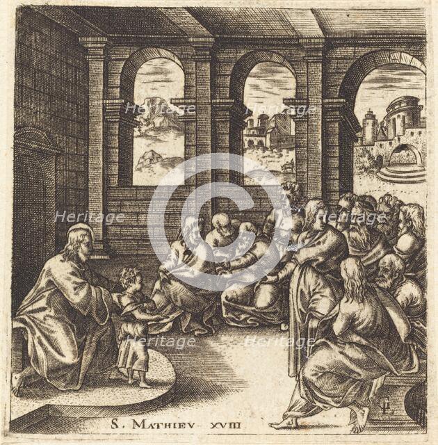 The Greatest in the Kingdom of Heaven will be Humble like a Child, probably c. 1576/1580. Creator: Leonard Gaultier.