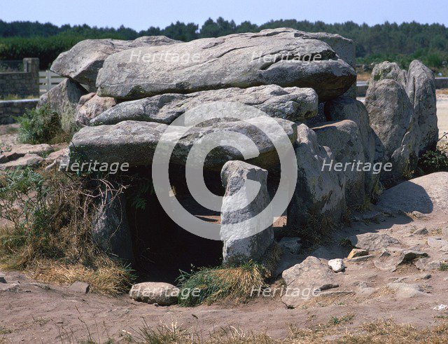 Dolmen at Kermario in Brittany, c,36th century BC. Artist: Unknown