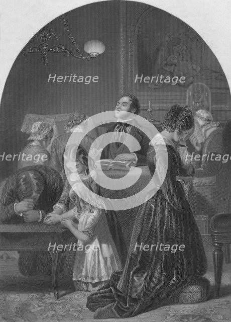 'Family Worship', c1870. Artist: Edward Henry Corbould.