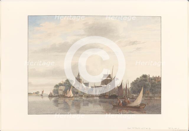 City on the water, 1845. Creator: Hendrik Abraham Klinkhamer.