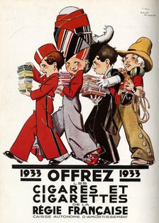 Cigarettes de la re?gie Franc?aise, 1932. Creator: Vincent, René (1879-1936).