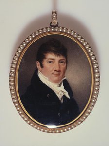 Portrait of a man, said to be a portrait of Sir N. Vincent, c1800. Creators: English School, Samuel John Stump.