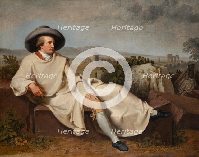 Goethe in the Roman Campagna, 1787. Creator: Johann Heinrich Wilhelm Tischbein.