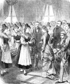 The Imperial Wedding at Vienna: Princess Stephanie of Belgium receiving bridal gifts..., 1881. Creator: Unknown.