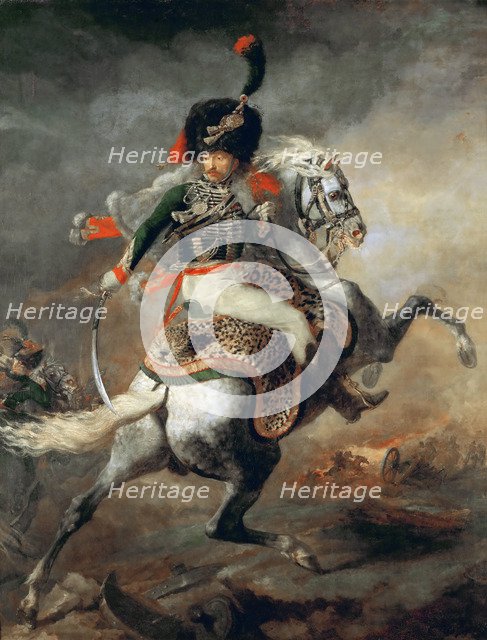 An Officer of the Imperial Horse Guards Charging. Artist: Géricault, Théodore (1791-1824)