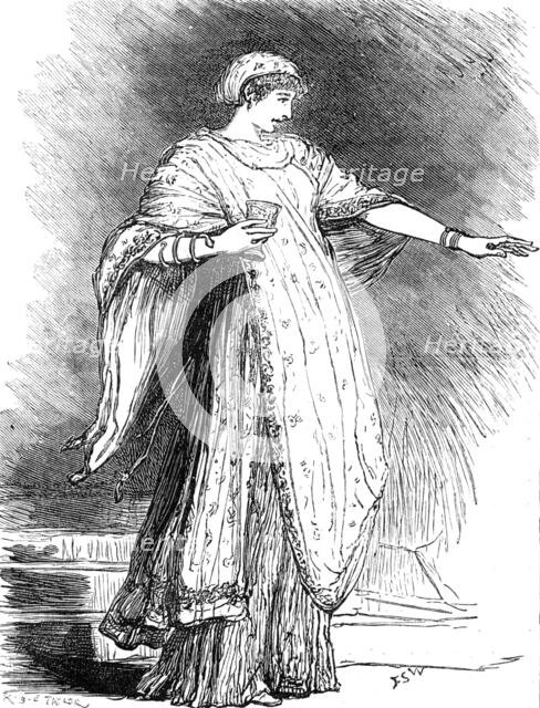 Sketches at the Lyceum: "The Cup" - Miss Ellen Terry as Camma, 1881. Creator: R&E Taylor.