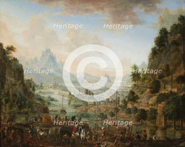 View of the banks of the Rhine. Creator: Kalraet (Calraet), Barend van (1649-1737).