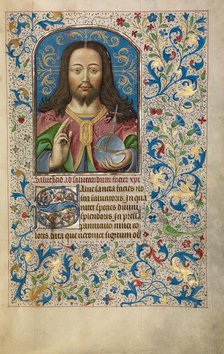 Salvator Mundi; Arenberg Hours; The Savior of the World, early 1460s. Creator: Workshop of Willem Vrelant.