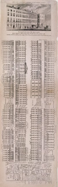 Plan of New Bridge Street, London, c1838. Artist: Anon