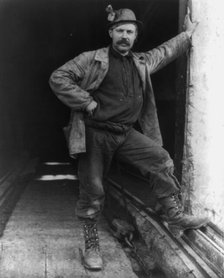 Unidentified miner, ca. 1903. Mesabi Range, Minnesota, c1903. Creator: Frances Benjamin Johnston.