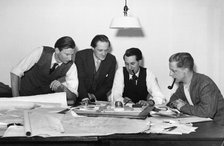 Architects and designers discussing the plans for the Festival of Britain, 1949. Artist: Unknown.