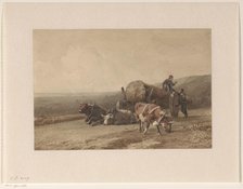 Resting oxen, 1862. Creator: Jan Bedys Tom.