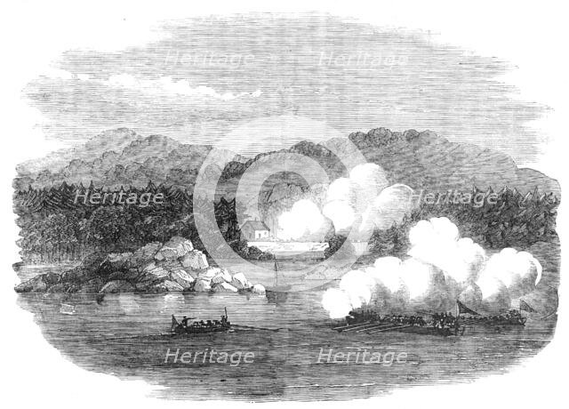 Boat Attack, by H.M.S. "Gorgon" on on of the Aland Isles, 1854. Creator: Unknown.