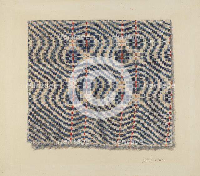 Coverlet, 1935/1942. Creator: Alois E. Ulrich.