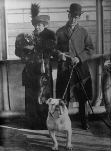 Mrs. A. Lawson & "Noswal Neto", A. Lawson & "Dreamwold Irish Boy", between c1910 and c1915. Creator: Bain News Service.