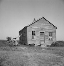 School in center of the mechanized plantation area of the Mississippi Delta, 1937. Creator: Dorothea Lange.